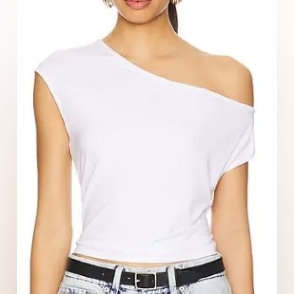 NWT | Good American White Asymmetrical Tank Top | SZ XL - Picture 1 of 4